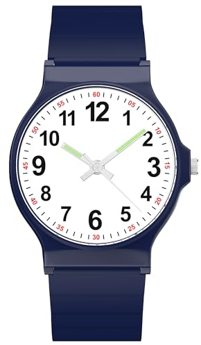 GUUMUXIN Analogue Kids Watch, 3 ATM Waterproof, TPU Strap, for 4-15 | Japanese Quartz Movement, Soft & Durable Strap, Easy-to-Read Dial, Ideal for Daily Wear & Outdoor Sports