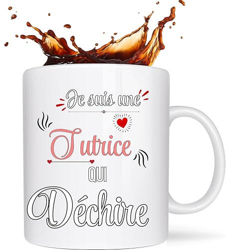 Jassimino cadeau Tutrice - Mug Tutrice - tasse Tutrice originale - cadeaux pour Femmes - tasse a cafe original -mug personnalisé tutrice- tasse rigolote -idee cadeau Femme anniversaire
