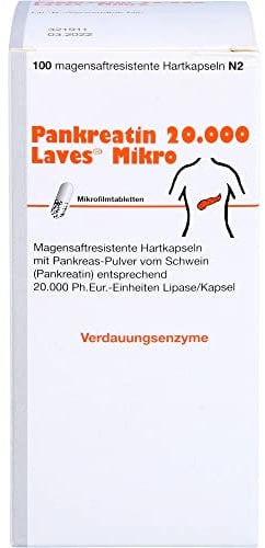 PANKREATIN 20.000 Laves Mikro magensaftr.Hartkaps. 100 St