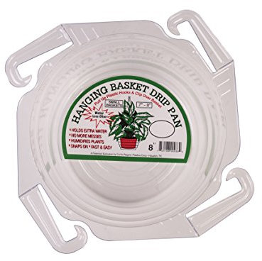 Curtis Wagner Plastics HB-8050 Hanging Basket Drip Pan, 8-Inch, Clear (1 Pack)