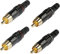 Hicon HI-CM06 HI-CM06 - Juego de 4 conectores RCA (2 NTL y 2 conectores RED RCA), color blanco