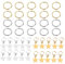 LEEQ 20 Stück Star Hair Braid Ringe Haarringe Haarspangen Haar Charms Anhänger Ringe und 20 Stück Haarschleife Clip, Gold und Silber, Insgesamt 40 Stück