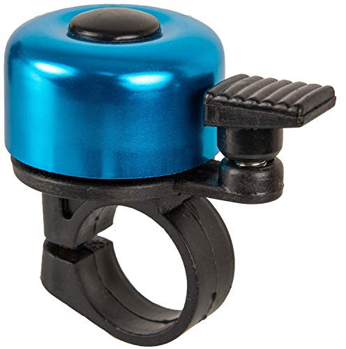 Fahrradklingel für Fahrradlenker, 1 Stück, in Blau, lauter und klarer Klang, für Ø 20 bis 22 mm Lenkstangen zum Anschrauben, Blaue Fahrradglocke, Fahrrad Klingel, Hupe Fahrrad, Fahrradzubehör