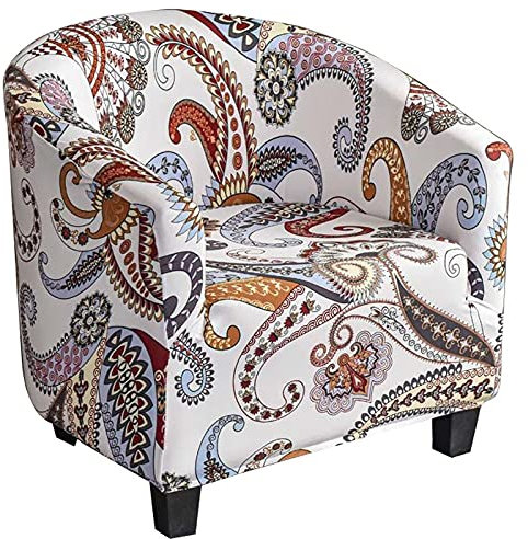 Sesselschoner Club Chair Cover Stretch Sesselüberwurf Muster Cocktailsessel Elastisch Sesselbezug Clubsessel Bezug Husse Sofabezug Weiche Anti-rutsch für Clubsessel Loungesessel (Color : #60)