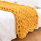 Gestrickte Grobe Strickdecke Wolle Kuscheldecke Grobstrick Wolldecke,Chenille Handgewebte Überwurf Gemütliche Warme Decke Für Bett Sofa Stuhl Büro (40 x60 | 100x150cm,Ginger)