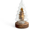 H&H Natale Albero in Vetro con Led, Altezza 16cm, Decorazione Natalizia