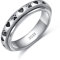 DAOCHONG Spinner-Fidget-Ring, S925-Sterlingsilber, Haustierpfotenabdruck, Liebes-Herz-Sorgenband, Zappeln, Stressabbau, Langeweile, Autismus, Ringe für Angst, Frauen, Männer, Tochter, (51,9)