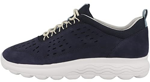 Geox Women's D Spherica Sneaker, Navy, 36 EU