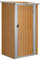 vidaXL Capanno da Giardino Marrone 118,5x97x209,5 cm Acciaio Zincato