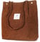 iophi Mode Strandtasche Tote Bag, Leichte Cord Tasche Damen Jutebeutel Umhängetasche Shopper Damen Groß Beutel für Schule, Arbeit, Einkaufen, Reisen und den Täglichen Gebrauch (Braun)