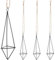 Happyyami 4 Stück Hängende Luftpflanzen Halter Tillandsia Korb Geometrische Airplant Aufhänger Eisenkunst Blumentopf Für Home Office Gartendekoration