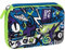 COMIX BRIGHT - Astuccio Scuola, Astuccio Maxi Zip per Bambini e Ragazzi, con Set Cancelleria Incluso, Cover Metal Iridescente, Rigido con Maxi Logo e Tirazip in Metallo, 21 x 14,5H x 6,5 cm