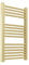 400mm (w) x 800mm (h) Straight Brushed Brass Heated Towel Ladder Rail Bathroom Radiator - 1107 BTUs