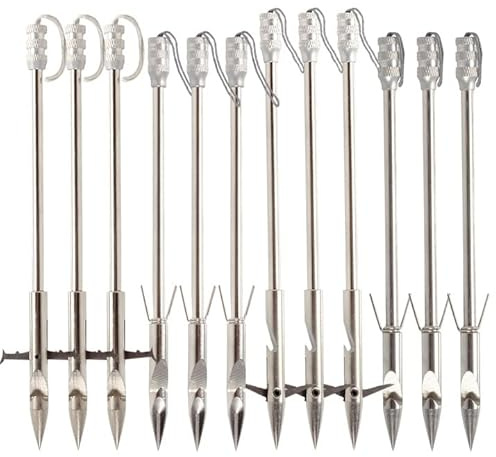 SOPOGER Fishing Slingshot Dart - 12 Pack 6 Inch Hunting Fishing Arrowheads Catapult Dart For Adult Bowfishing Crossbow