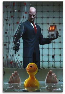 Codename 47 Spiel-Poster, dekoratives Gemälde, Leinwand, Wandposter und Kunstdruck, modernes Familienschlafzimmer-Dekor-Poster, 50 x 75 cm