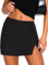 Navneet Minirock Damen Sexy Schwarz Rock mit Schlitz Jeansrock Kurz Sommer Mini Skirt Röcke Festival Outfit Schwarz M