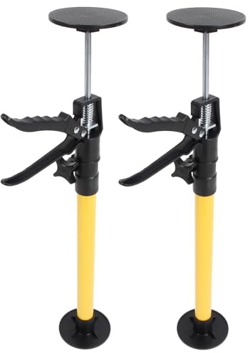 2er-Pack Stützstange, Teleskopisch Verstellbares Handstützsystem aus Stahl, Stützstange Trägt Bis zu 40 Kg, Konstruktionsstangen für Schrankheber, Frachtstangen, Trockenbauwände,