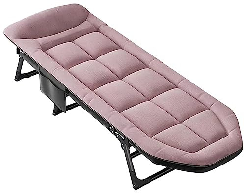 FAZENHUA Sonnenliege für den Außenbereich, Gartenliege, faltbar, verstellbar, Liegestuhl, klappbar, Feldbett mit Polsterung für Camping, Garten, Terrasse, Pool, lang 180/190/200 cm