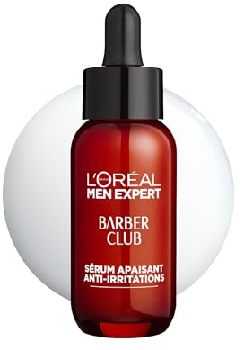 L'Oréal Men Expert Barber Club Sérum Apaisant Anti-Irritations 30ml | 10% panthénol, Huile essentielle bois de cèdre, Réduit rougeurs en 1h, Renforce barrière cutanée
