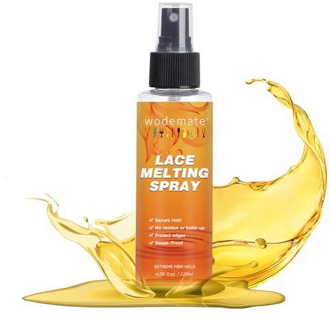 wodemate Lace Melting Spray for GlueLess Wig, Wig Glue Melting Spray 120ml | Lace Bond Adhesive, Invisible Melting Spray for Wigs, Extreme Hold, Fast Drying, No Residue