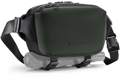 K&F CONCEPT Kameratasche Klein, Camera Bag, Fototasche Klein | für DSLR/SLR/Zubehör, Einfache Mode Umhängetasche, Grün + Schwarz (Gr. S) BS10