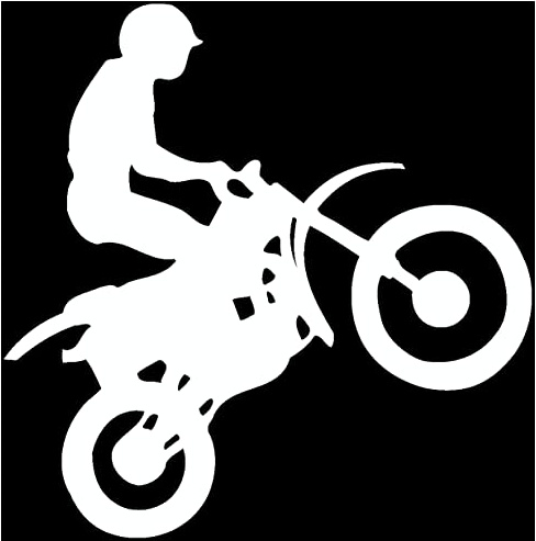 Samunshi® Motocross Aufkleber Enduro 20 x 20cm weiß