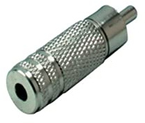 S/CONN maximum connectivity Adapter Cinch Stecker auf 3,5mm Klinkenbuchse Mono Metall für Kopfhörer, Lautsprecher, Mobiltelefone