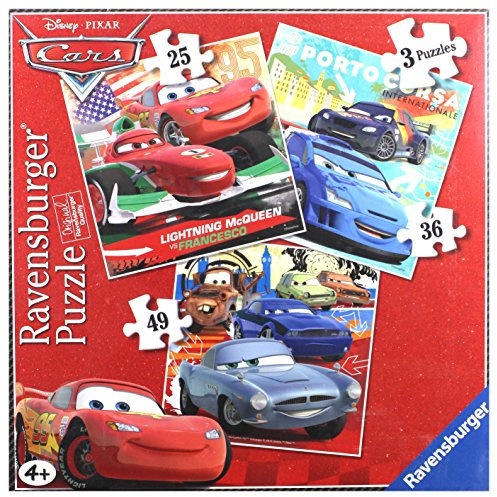Ravensburger 072583 - Puzzle Disney Cars 3-in-1, 35/36/49 Teile, multifarbig
