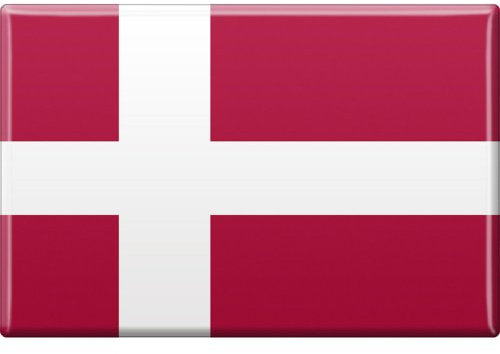 Küchenmagnet - Länderflagge Dänemark - Gr. ca. 8x5,5 cm - 38028 - Magnet