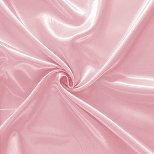 Morbidissimi Raso Satinato al metraggio per Cucito Creativo h. 150 cm - Colori Vari P671 Rosa