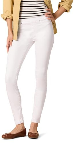 Amazon Essentials Jeggings Elásticos de Tiro Medio - colores interrumpidos Mujer, Blanco, 38 Corto