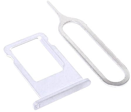 Handywest Kompatibel mit iPhone 8 8G 8Plus SIM Karte Halter Simkarten SIM-Fach Adapter Tray Schlitten Einschubfach SIM Card Holder Halterung Nano SIM Schlitten Silber/Silver
