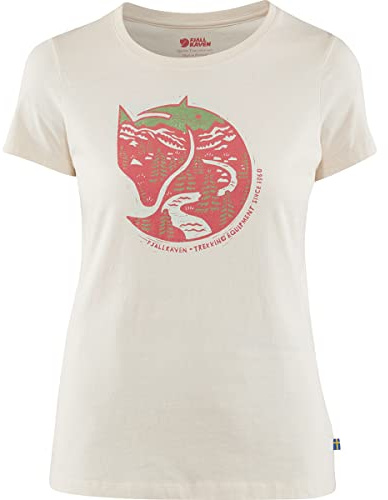Fjällräven Damen Arctic Fox Print T-Shirt W T-Shirt mit kurzen Ärmeln