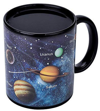 Shinewe Colour Changing Mugs -Magic Solar System Heat Sensitive Coffee Cup - 12Oz Ceramic Tea Mug - Perfect Novelty Gift/Birthday Gifts
