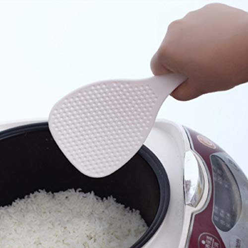 2PCS Non-Stick Rice Paddle Spoon Rice Scoop, Rice Serving Spoon, White, 2 Pack