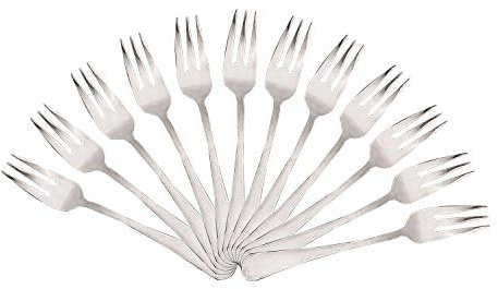 Mr. Spoon - Lot de 12 fourchettes à Dessert en Acier Inoxydable 15 x 2,05 cm