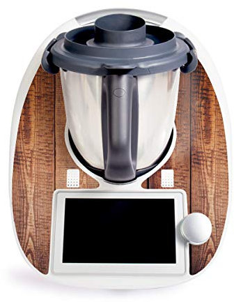 WANDKINGS Aufkleber Sticker für Thermomix TM6, Holzoptik