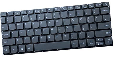 fqparts Replacement Teclado del Ordenador portátil para For Lenovo Ideapad Yoga 520-14IKB Negro Versión en inglés de EE. UU.