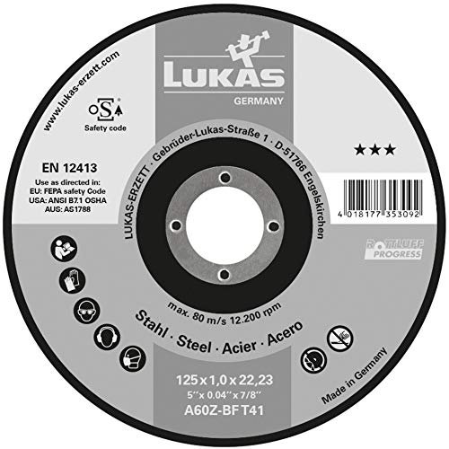 LUKAS Trennscheibe T41 für Stahl 230x1.9 mm gerade | für Winkelschleifer | A46Z-BF