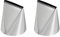 DUORUI 2pcs Icing Piping Nozzle Tips Cream Cake Decorating Cupcake Fondant Cake Stainless Steel Flat & Zigzag Large Opening Shape