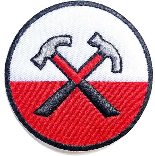 Pink Floyd Patch The Wall 3D Hammers Circle Official Embroidered Woven Iron on Taglia unica