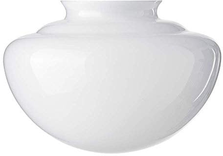 LUMIS Ceiling Fan Shade, White Glass Round Lampshade Cover, B&Q Twister Compatible. 17cm (6½”) Dia, Width of Neck: 7.5cm (3)