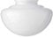 LUMIS Ceiling Fan Shade, White Glass Round Lampshade Cover, B&Q Twister Compatible. 17cm (6½”) Dia, Width of Neck: 7.5cm (3)