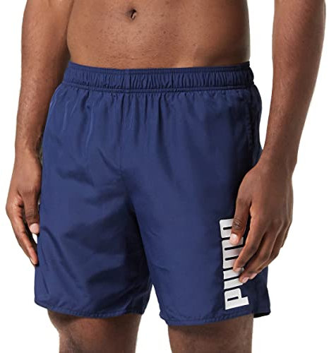PUMA Men's Swim Men's Mid Shorts Swim Trunks, Navy, L