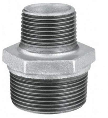 Syveco SF245G5040 Serie 245G Edelstahl Reduzierter MM-Nippel, Verzinkt, 2 MBSP x 1-1/2 MBSP
