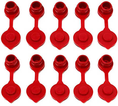 JSP Manufacturing Red Plastic Vent Cap for Fuel Gas Can Compatible with Chilton Briggs Rotopax Gott Anchor (10)