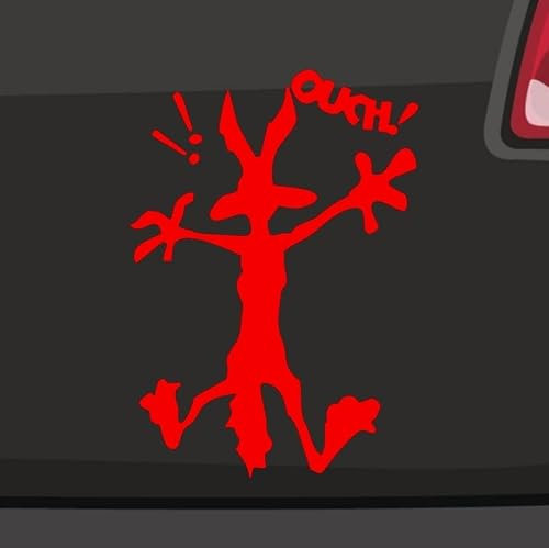 generisch Autsch Koyote Aufkleber 6 Größen 21 Farben- Ouch Cartoon Comic Lustig Roadrunner