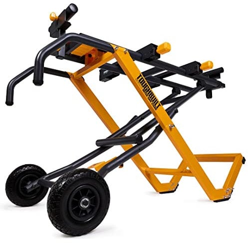 ToughBuilt - 10' Gravity Miter Saw Stand with Universal Tool Mounts - Easy Storage Folding Saw Stand with Rubber Tires - (TB-S600-UK)