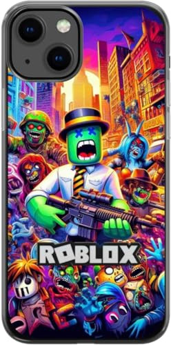 EZB Ro-blox Schutzhülle für iPhone 11 Pro Max mit lustigem Gaming-Thema, flexible, stoßdämpfende Kanten, bunte, einzigartige Pop-Art-Handyhülle, Ro-blox Horror