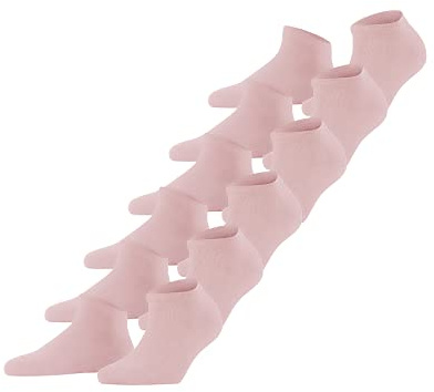 FALKE Damen Happy 6-Pack Sneakersocken atmungsaktive Baumwolle verstärkte Damensneakersocken ein Allrounder kurz langlebig strapazierfähig hautfreundlich einfarbig Multipack 6 Paar